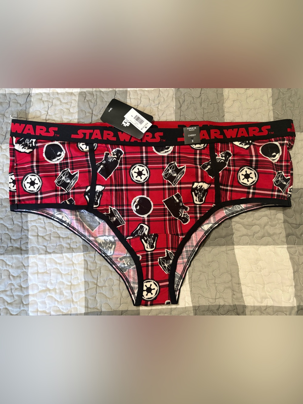 torrid Red Star Wars Plaid Hipster Panty